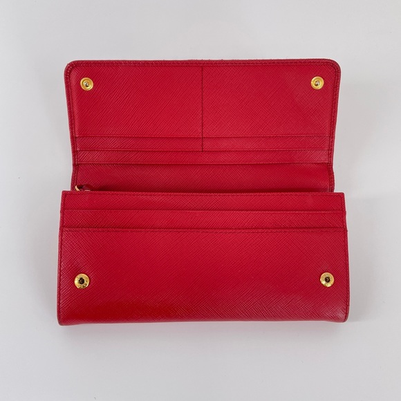 Prada Saffiano Red Wallet - Picture 3 of 7